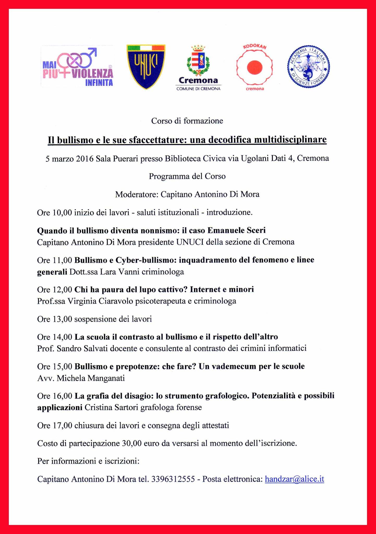 Convegno Cremona 5 Marzo 2016